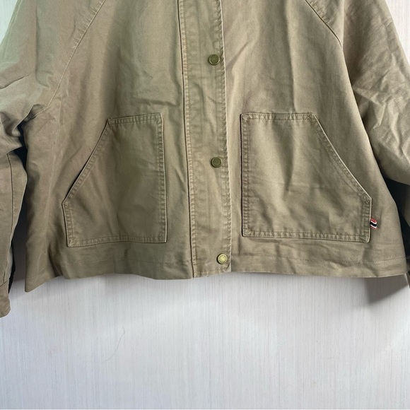 NWT Hunter Women’s Barn Jacket Oversized Quilted Corduroy Collar Tan XL - Picture 3 of 11